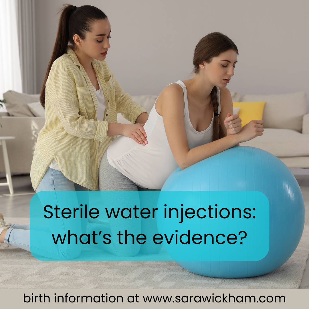 Single Water Injection Sterile water injections: what's the evidence? - Dr Sara Wickham